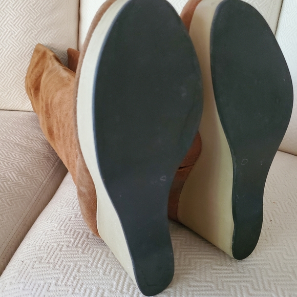 Brand New Tall Suede Leather Boots 7 1/2 or 8 - Picture 5 of 7